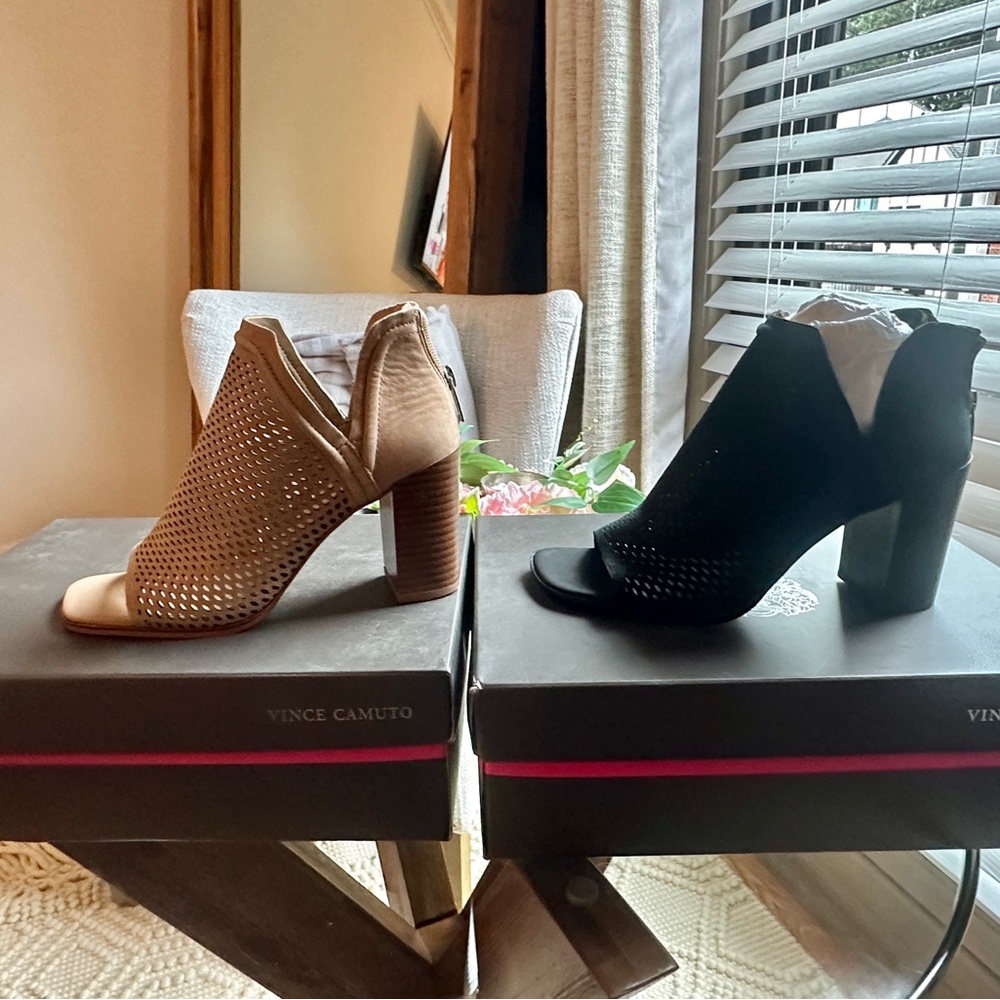 Vince Camuto bootie . Suede . Size 7 . New 2 pairs